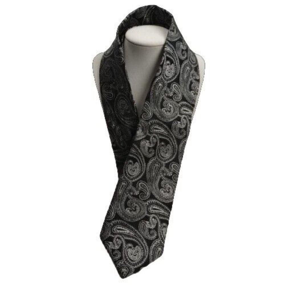 Handmade 91% Silk Tie Donald J Trump Signature Collection Paisley Black & Gold